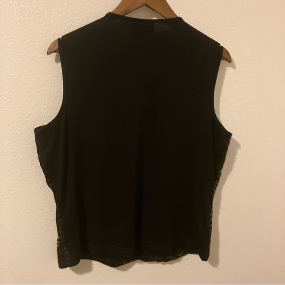 90’s Vintage Torrid Black Animal Print Glitter Tank- 2X - Picture 2 of 8
